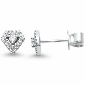 .14ct G SI1 14kt white gold diamond shape earrings